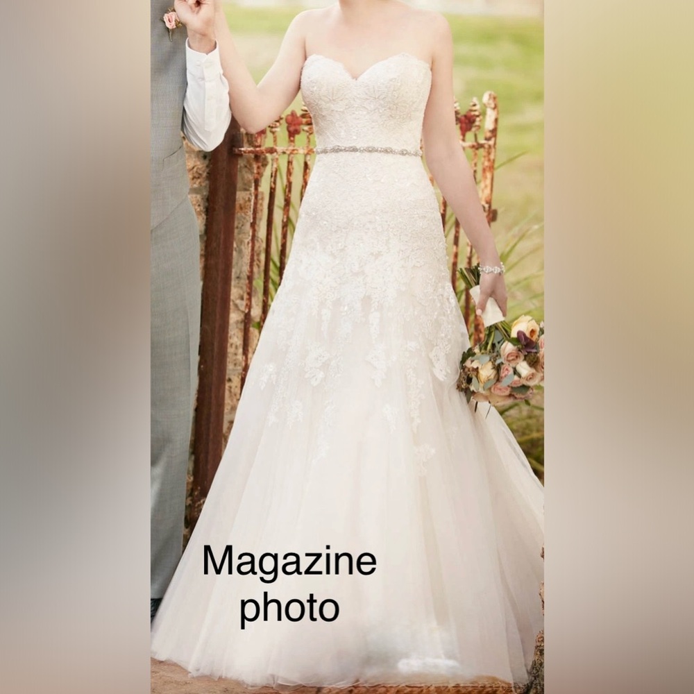 Essence of Australia Ivory and Blush Wedding Dress